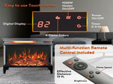 24 inch three sided glass electric fireplace with feet W1769P166908
