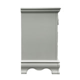 Grey 3-Drawer Nightstand B062P209009