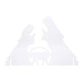 116*53*118cm PVC Nativity Garden Jesus Decoration White 11713425