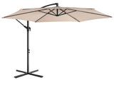 10FT Round Offset Patio Umbrella, Banana Hanging Cantilever Umbrella with 60&deg Adjustable Angle, 26082331