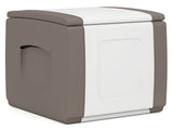 27 Gallon Outdoor PP Deck Box Waterproof Patio Storage Box with Side Handles & Dual-Tone 59675251