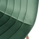 ZUN Indoor green velvet dining chair, modern kitchen dining chair backrest, upholstered side chair W210P184209