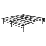 ZUN Black Metal Platform Foldable Bed Frame California King Size, Toolless High Profile Design B011P197727