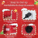 9.5ft Inflatable Sitting Santa Decor - 4 Built-in LED Lights 210T Polyester Quick Inflation Outdoor 69590426