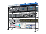 Heavy Duty Shelves 59.06" W Wire Shelving Unit with Wheels 3125LBS NSF Metal Shelves for 91765817