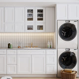 30 in. W x 21 in. D x 34.5 in. H in Shaker White Plywood Ready to Assemble Floor Vanity Sink Base 94545545
