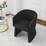 ZUN Modern style simple and elegant chair, black leisure chair, suitable for dining/bedroom/living W487P186357