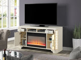 ZUN TV Stand With Electric Fireplace in Beige B00969712