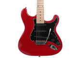 ST Stylish Electric Guitar with Black Pickguard Red 07478467