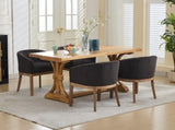 Mid Century Modern Upholstered Barrel Dining with Arms,Farmhouse Linen Kitchen & Dining Room 11325637