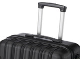 ABS Trolley Case 20in 24in 28in 3PCS Suitcase Set Striped Textured Suitcase Black 59497165