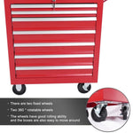 ZUN 7-Drawer Metal Rolling Tool Chest with Wheels,Tool Storage Cabinet With Locking System W2788P206459