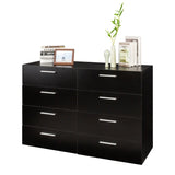 ZUN FCH 8 Drawer Double Dresser for Bedroom, Wide Storage Cabinet for Living Room Home Entryway, Black 98134933