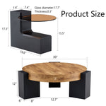 ZUN The detachable double-decker coffee table, the stylish is more precious, and the detachable W1151P184838