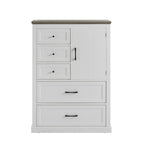 ZUN Farmhouse 5 Drawer Dresser for Bedroom, Tall Chest of Drawers, Chest of Drawers Organizer W1162P190835