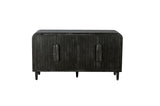 59'' Farmhouse Curved Vintage Storage Sideboard with Large Wooden Handles, Vertical Wood Grain W1445P214050