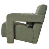 ZUN Mirod Sleek Right-Angle Armrests, Ergonomic Lumbar Support, Square Wooden Block Legs, Inclined Seat N760P193221C