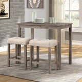 Sora Button Tufted Counter Height Saddle Stool, Set of 2, Taupe T2574P164820