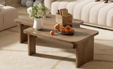 U-Can Modern Minimalist Coffee Table Set, Rectangle Coffee Table with Splicing Design, N724P232174D