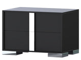 Elegant Nightstand with Metal Handle, Mirrored Bedside Table with 2 Drawers for Bedroom, Living 22446657