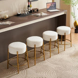 ZUN 24" Tall, Round Bar Stools, Set of 2 - Contemporary upholstered dining stools for kitchens, coffee 97667815