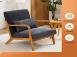Mid-Century Modern Accent Chair, Arm Chair Living Room Chairs Pillow Upholstered Reading Chair 99082849