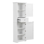 ZUN Tall Bathroom Storage Cabinet, Freestanding Storage Cabinet with Drawer and Adjustable Shelf, MDF 49560889