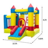 ZUN 3.2*3*2.5m 420D Thick Oxford Cloth Inflatable Bounce House Castle Ball Pit Jumper Kids Play Castle 60026557