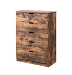 ZUN 5 Drawer Bedroom Chest Dresser, Distressed Wood Cabinet B107131019