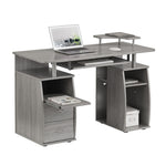 ZUN Complete Computer Workstation Desk With Storage, Grey 62969010