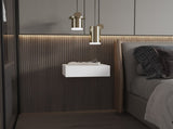 White Wall-Mounted Floating Nightstand B062P175152