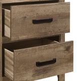 Bedroom Wooden Nightstand 1pc Weathered Pine Finish 2x Drawers Transitional Style Furniture B01151366
