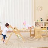 ZUN Wooden Children Climbing Toy Connected Table and Chair Set 00869226