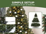 6 ft Pre-lit Artificial Christmas Tree with 1000 Branch Tips & 250 Lights, Remote Control, Green 05492332