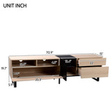 ZUN Modern TV Stand for 80'' TV Double Storage Space, Media Console Table, Entertainment Center 60500936