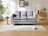 Modern 3-seater Sofa 79.5" Sofa Couch Upholstered Sofa with Dual-layer Seat Cushions for Living N763P351754R