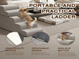 5-Step Dog Stairs Steps for High Bed, Pet Steps for Small Dogs and Cats, Non-Slip Removable Washable 93679291