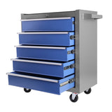 ZUN 5 Drawers Rolling Tool Chest with Wheels, Portable Rolling Tool Box on Wheels, Tool Chest Organizer 68011952