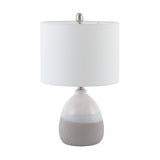 ZUN Driggs Ceramic Textured Table Lamp B03594976