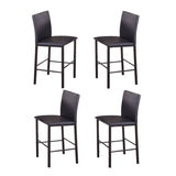 ZUN Citico Metal Counter Height Dining Chairs with Black Metal Frame, Set of 4 T2574P164811