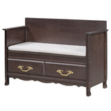 TREXM Shoe Bench with Removable Cushion, Entryway Bench with Hidden Storage for Entrance and Living N715P198567L
