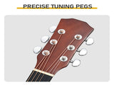 KMA104 41 Inch Dreadnought Cutaway Acoustic Electric Guitar, Basswood Body, Built-in EQ 30909792