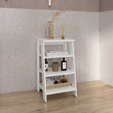 BATHBI 30" High 4-Tier Ladder Shelf Organizer for Bathroom, Side Table, Living room in White B070P242491