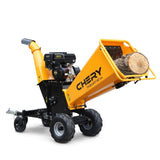 6'' Inch 420cc 15hp Pull Start Gas Powered 4-Wheels Wood Chipper Shredder Mulcher with Towbar/Stop W2089P218632