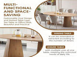 Wooden Dining Table, Flexible and Extendable, Multi-functional and Space-saving, Fashionable Oval 92859442