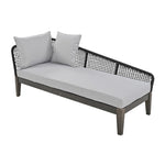 ZUN Modern 5-Person Outdoor Seating Group with Cushions Rope Waved Patio Sofa Set for Garden, Lawn, 17343341