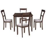 ZUN 5 Piece Dining Table Set Industrial Wooden Kitchen Table and 4 Chairs for Dining Room 08780576