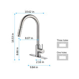 Touch Kitchen Faucet with Pull Down Sprayer-Brushed Nickel 57987813
