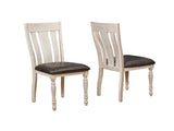 Arch Weathered Oak Turned Leg Dining Chair Set of 2 T2574P164582
