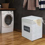 ZUN Laundry Hamper with Lid Laundry Basket with Handles Liner Bag Paper Woven Hampers for Laundry 37252677